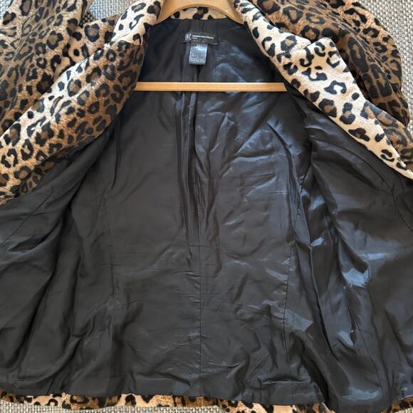 INC INTERNATIONAL CONCEPTS Leopard Velvet Dinner Jacket Blazer Holidays 14P - Picture 4 of 5